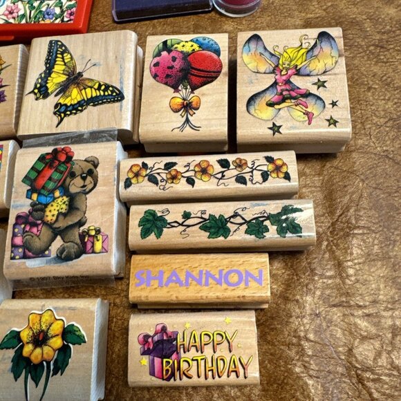 Lot of 20 Sky Kids Inc stamps Birthday butterfly heart tree fairy flowers bear - Picture 4 of 6